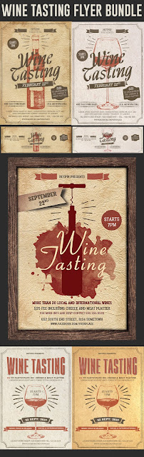  Wine Tasting Flyer Bundle