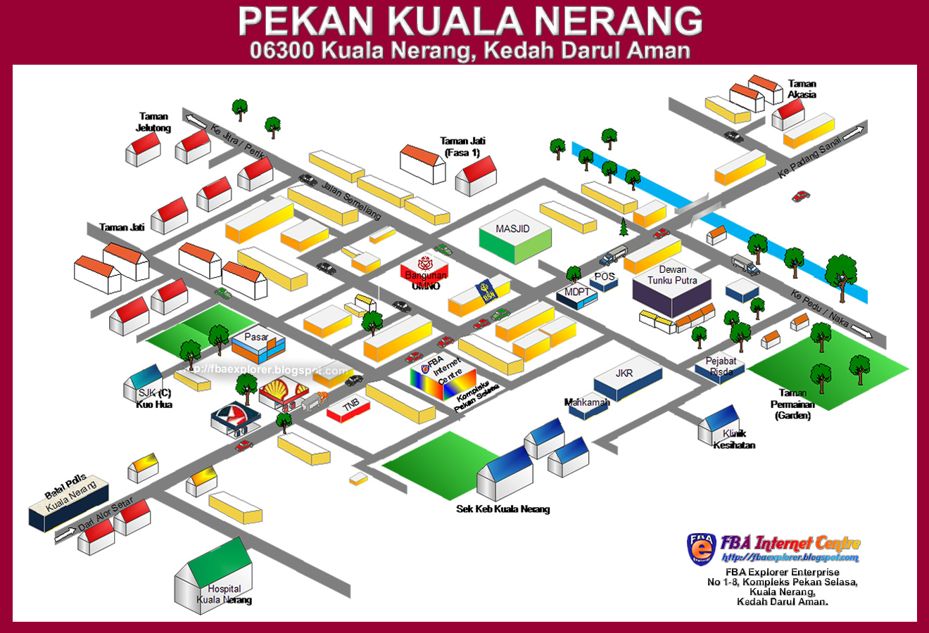 Kuala Nerang: Peta Pekan Kuala Nerang