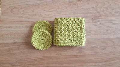 Crochet washcoth + face scrubbies set