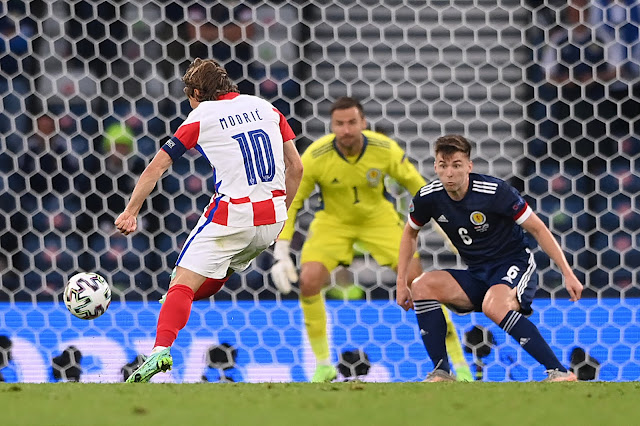 Luka Modric scores screamer during Croatia 3-1 win vs Scotland - Euro 2020