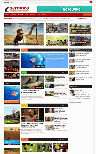  Magation Responsive blogger Magazine Templates