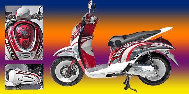  Modifikasi Motor Honda Scoopy  Beautiful Only Modest 