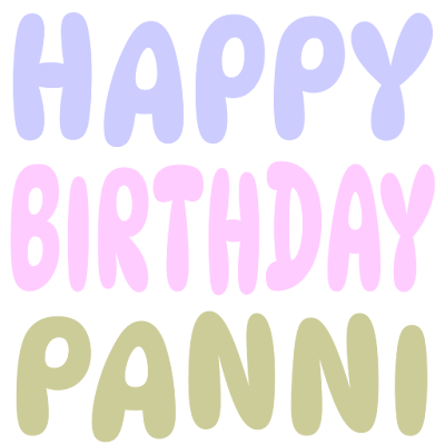 Happy Birthday Panni (Sticker)