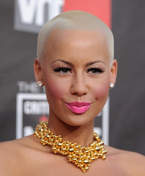 is amber rose with hair. hair Kanye West and Amber Rose