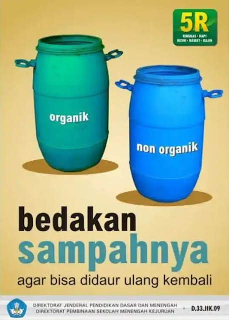 Contoh Poster Membedakan Sampah