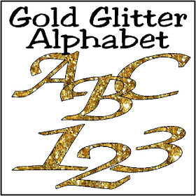 Every day deserves a little bit of glitter and gold.  Create fun scrapbook pages and crafting projects with this free gold glitter alphabet.