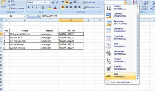 Cara Supaya Penulisan Angka Nol Bisa Terlihat Pada Microsoft Excel