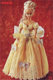 Vestido de Crochê Para Barbie Com Gráfico 1000 Mailles Robes de Poupées