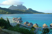 Bora Bora Island Paradise On The Earth (sofitel motu in bora bora with mount otemanu in background)