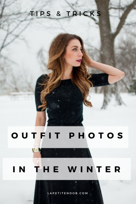 tips for taking outfit photos in the winter