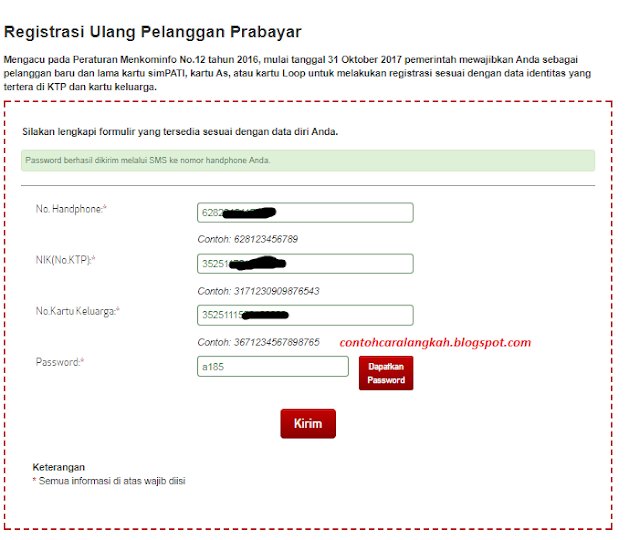 Registrasi Nomor Telkomsel Via Web