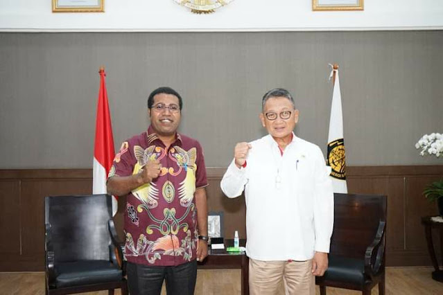 Herry Ario Naap Temui Arifin Tasrif Bahas Kelangkaan BBM di Biak