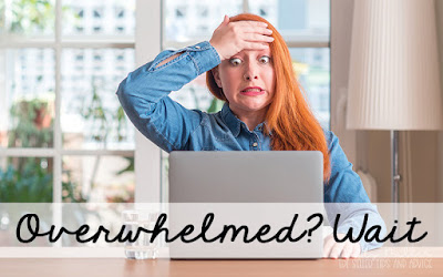 Should I Start an Email List: Overwhelmed? Wait, Woman with laptop looking overwhelmed