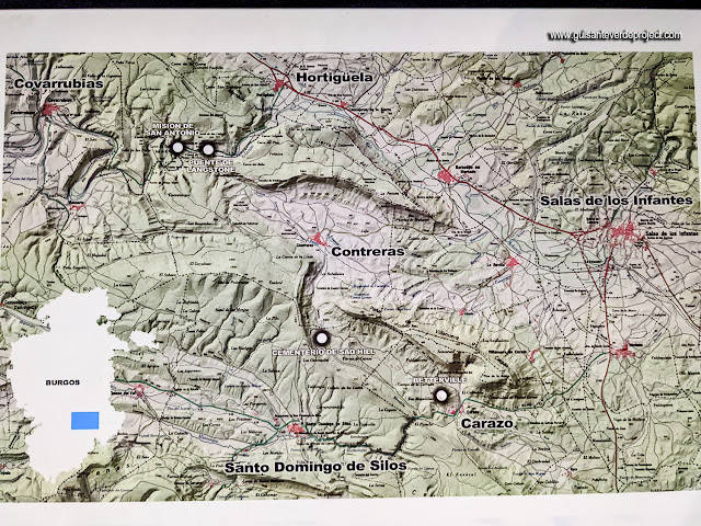 Cementerio de Sad Hill, mapa de localizaciones - Burgos, por El Guisante Verde Project