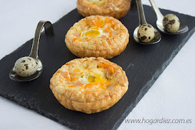 Tartaletas con atún y huevos