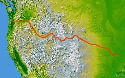 nasa topo Oregon trail