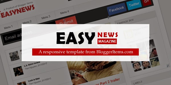 Easy News - Template responsive blogger 2016