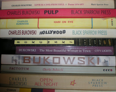 Charles Bukowski, Pulp, Ham on Rye, Love is a Dog from Hell, Hollywood, The Most Beautiful Woman in Town, Open All Night, books, Black Sparrow Press