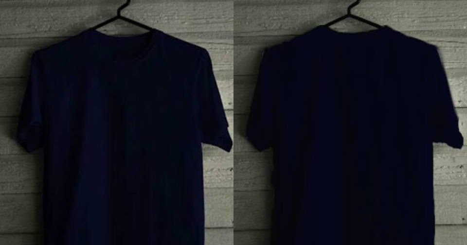 Download Kaos Polos Biru Navy Belakang Untuk Desain - Rahman Gambar