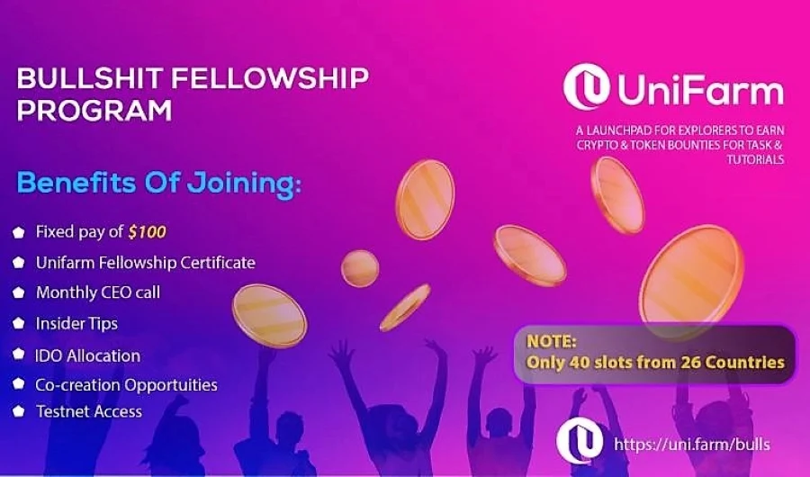 UniFarm Announces Fellowship Program for DeFi and Crypto Explorers to Learn Skills and Earn Crypto