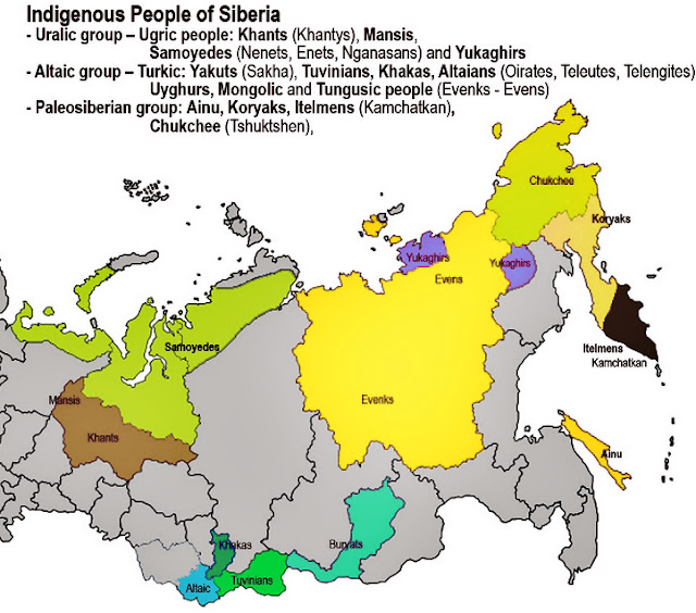 indigenous people of siberia map