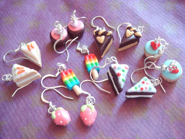 I've just done a batch of cute polymer clay jewellery items the past week