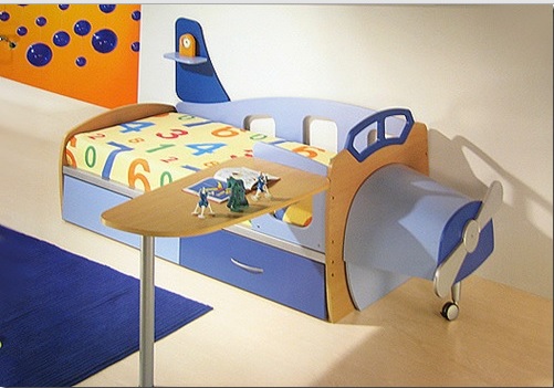  CAMA ESCRITORIO AVION DORMITORIO PARA NIÑO