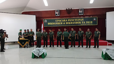 Sebanyak 126 Pamen AD Lulus  Pendidikan Danrem-Dandim  TA. 2018