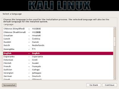 Install Kali linux