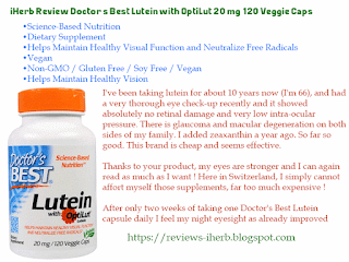 iHerb Review Doctor s Best Lutein with OptiLut 20 mg  120 Veggie Caps