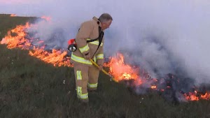 Winter Hill TV mast fire: Man arrested as blaze continues