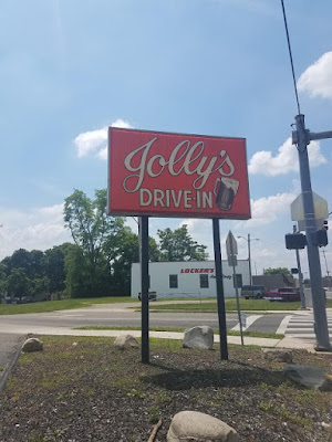 Jollys Drive in, nostalgic sign, Butler Co