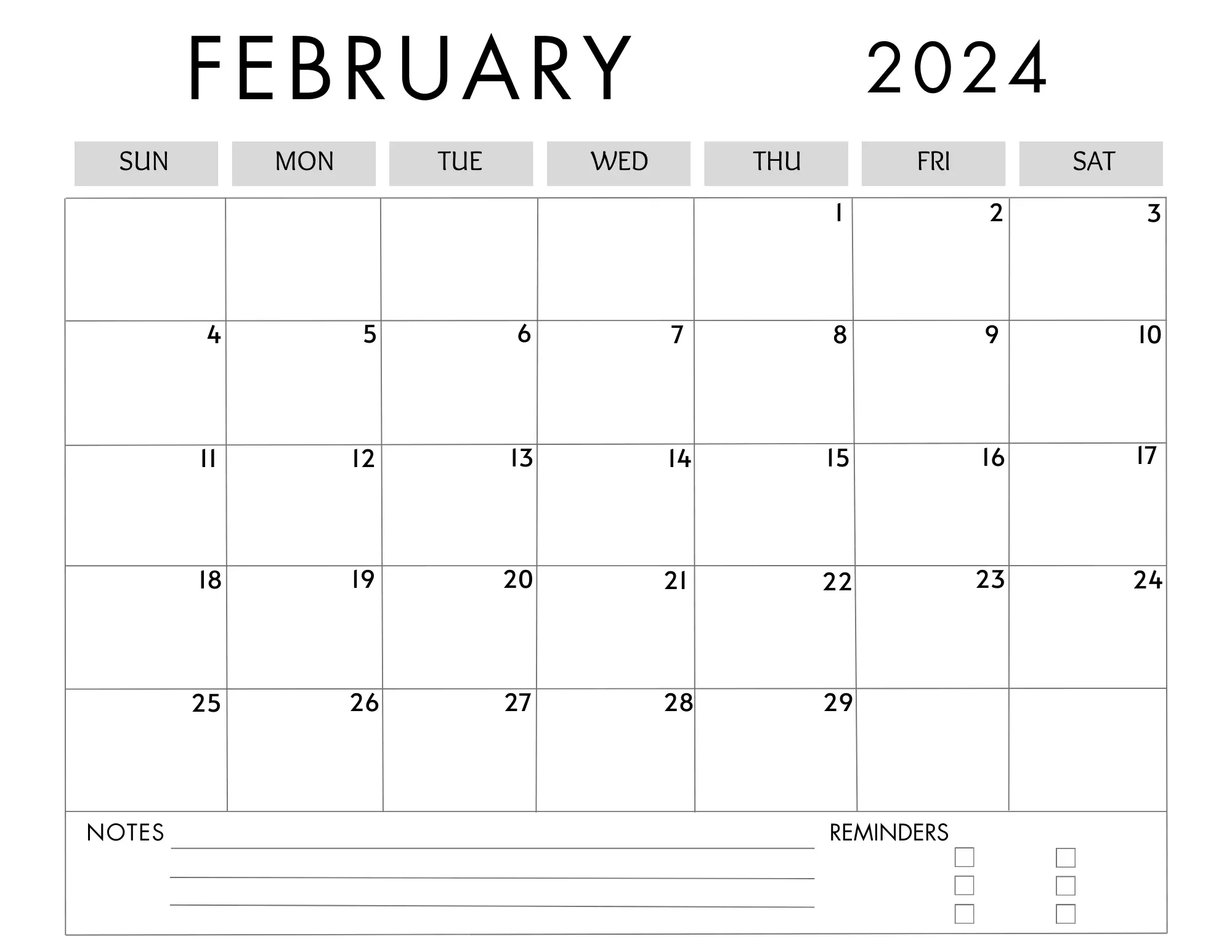 february 2024 calendar printable