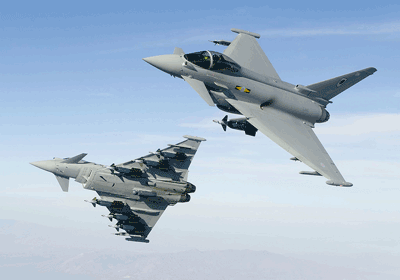 jet tempur eurofighters