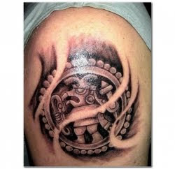 Aztec Upper Arm Tattoo