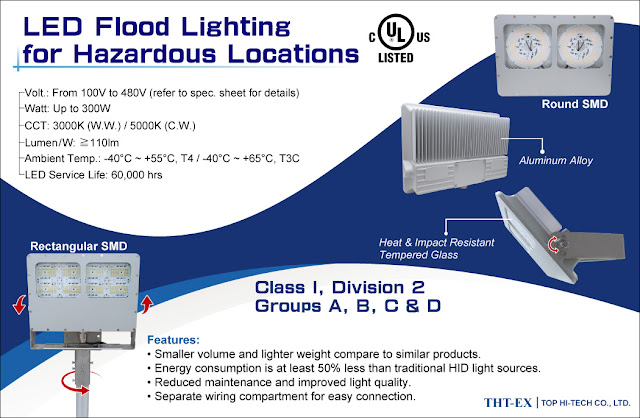 UL CID2 Hazardous Area LED Flood Light: Model L1719