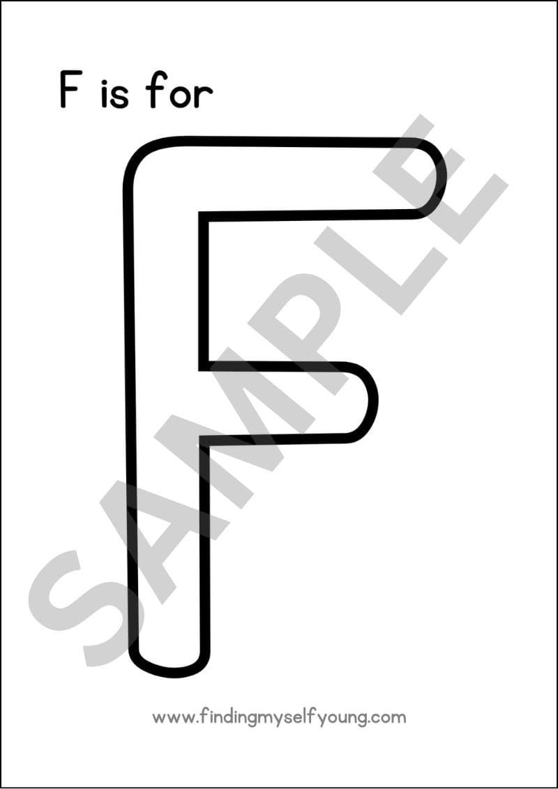 Sample of letter F template.