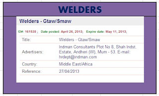 Welders For Middle East Africa