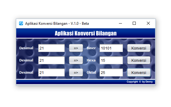 Contoh Program Konversi Bilangan Menggunakan GUI JFrame Java | Download Source Code PHP dan Java ...