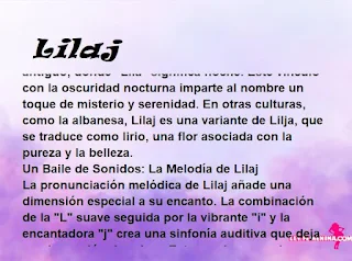 ▷ Significado del nombre Lilaj