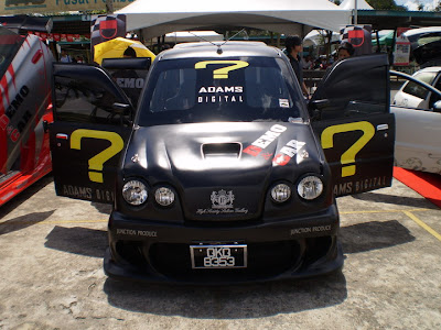 Matte black Perodua Kenari audio car