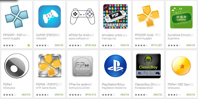 Aplikasi emulator PSP Android terbaik