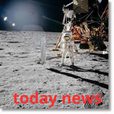 this is how the American flag floated on the moon in the absence of air and atmosphere