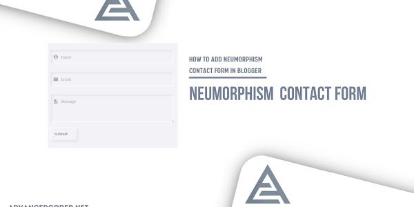 [New] How to add neumorphism contact form in Blogger