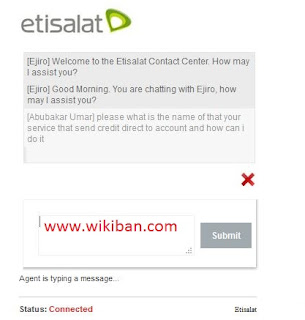 how to chat with etisalat customer care