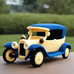 coche clásico amigurumi patrón gratis