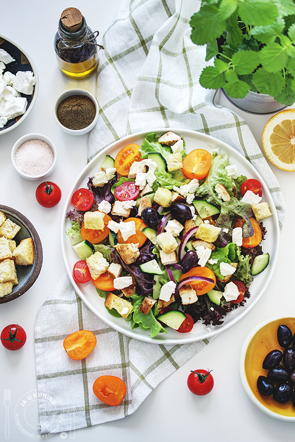 Panzanella salata sa piletinom