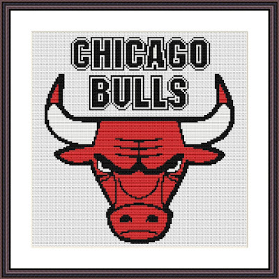 Chicago Bulls cross stitch pattern