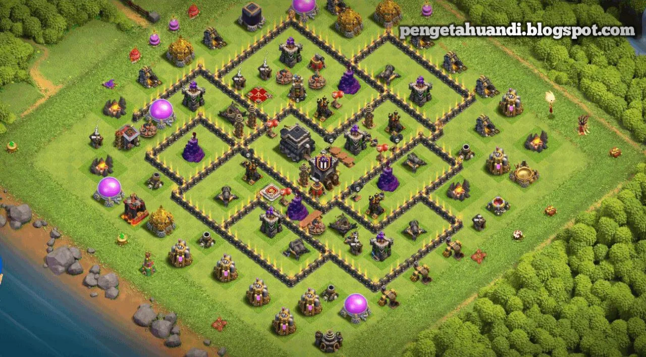 Base Trophy COC TH 9 Terkuat Susah Ditembus