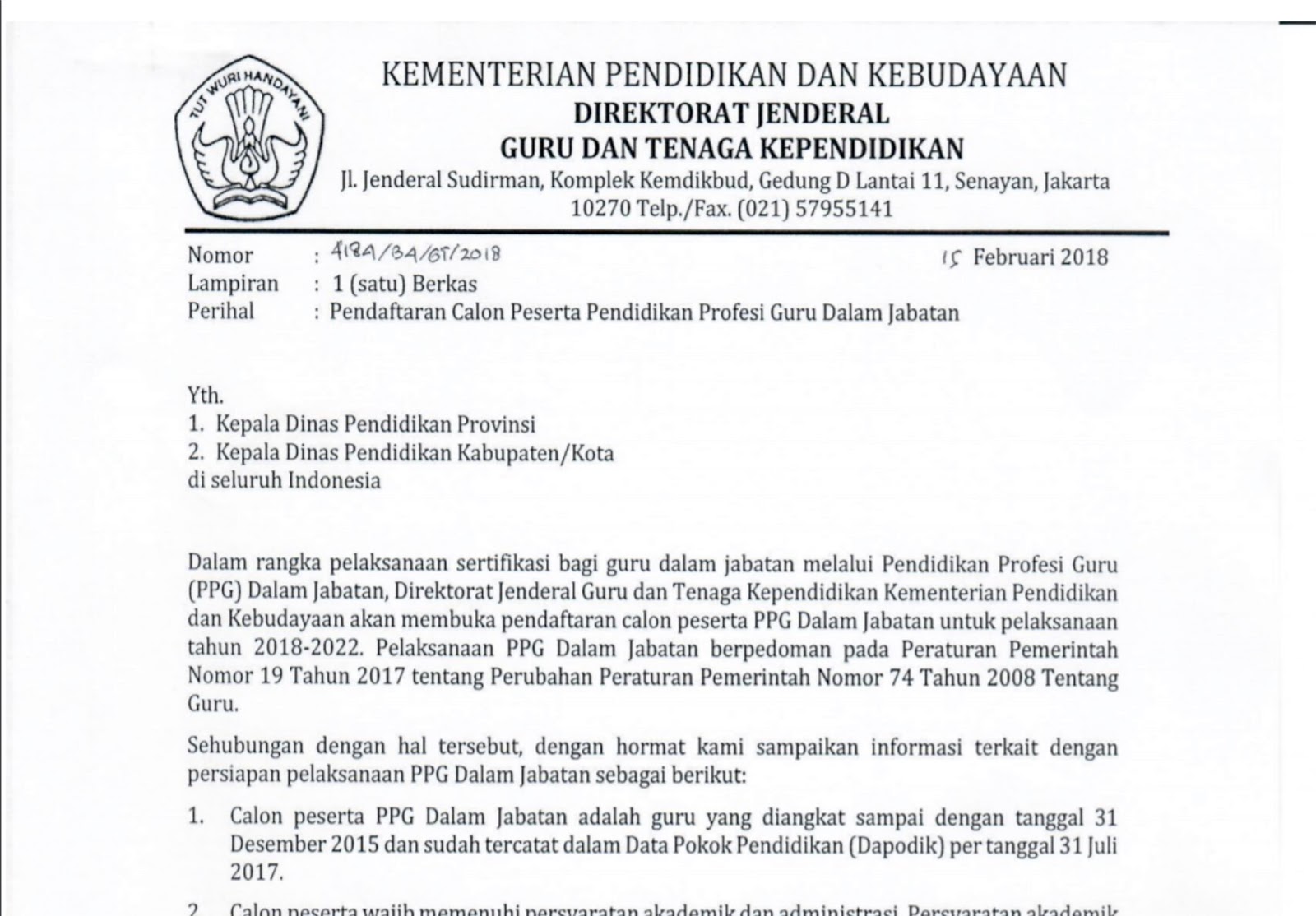 Contoh Surat Penangguhan Pendaftaran Pengajian Edited